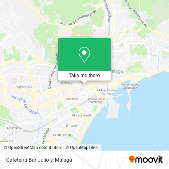 Cafetería Bar Julio y map