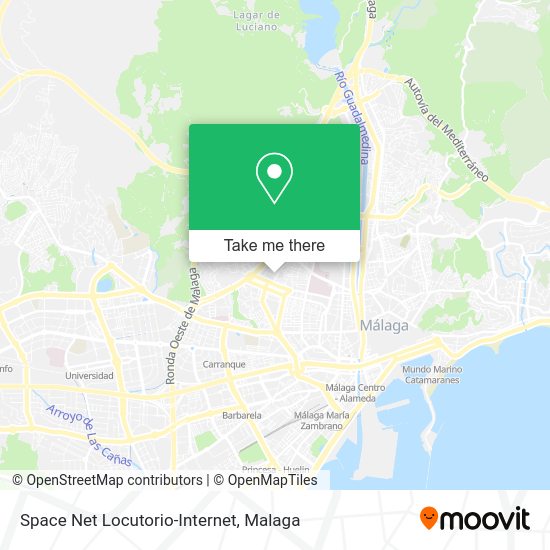 Space Net Locutorio-Internet map