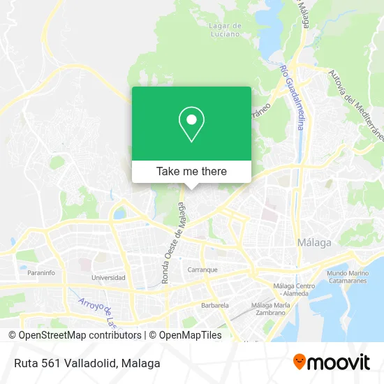 Ruta 561 Valladolid map