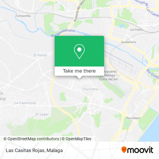 Las Casitas Rojas map