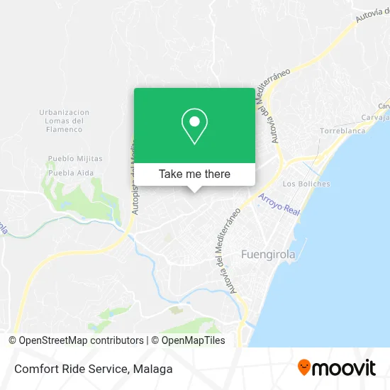 Comfort Ride Service map