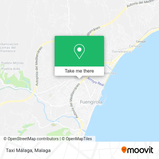 mapa Taxi Málaga