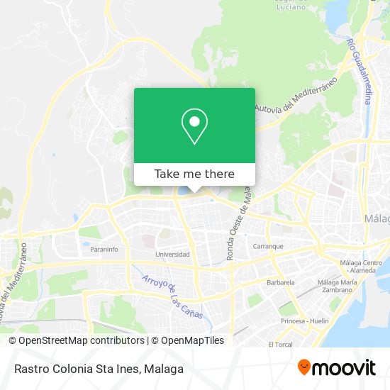 Rastro Colonia Sta Ines map