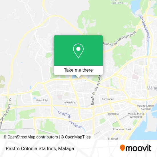 Rastro Colonia Sta Ines map