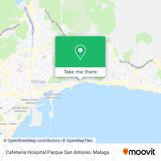 Cafeteria Hospital Parque San Antonio map