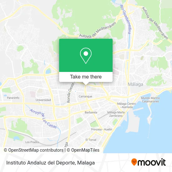 Instituto Andaluz del Deporte map
