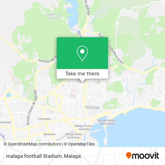 malaga football Stadium map