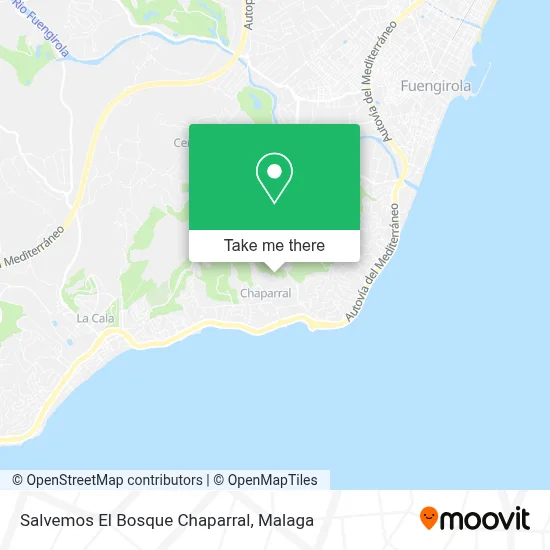 Salvemos El Bosque Chaparral map