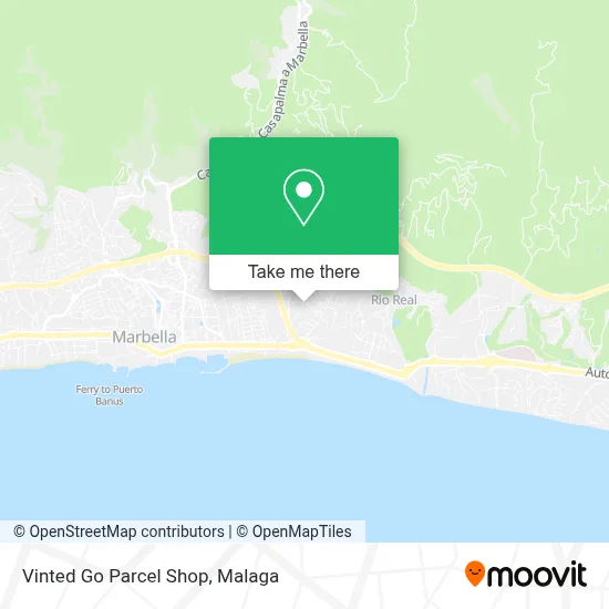Vinted Go Parcel Shop map