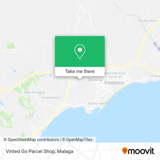 Vinted Go Parcel Shop map