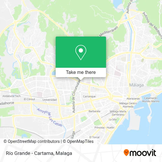 Río Grande - Cartama map