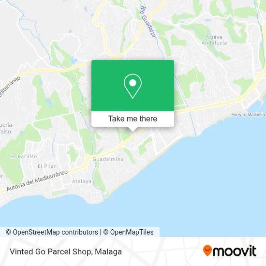 Vinted Go Parcel Shop map