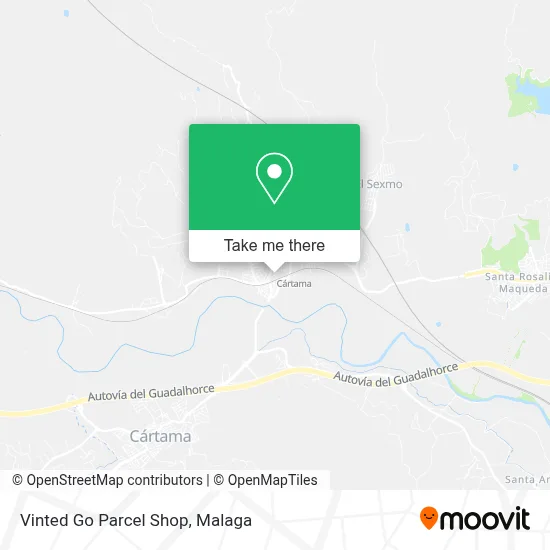 Vinted Go Parcel Shop map