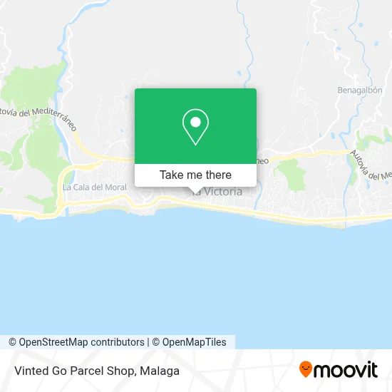 Vinted Go Parcel Shop map