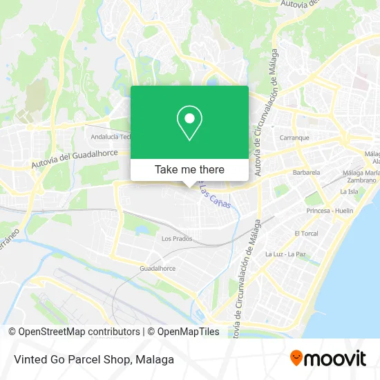 Vinted Go Parcel Shop map