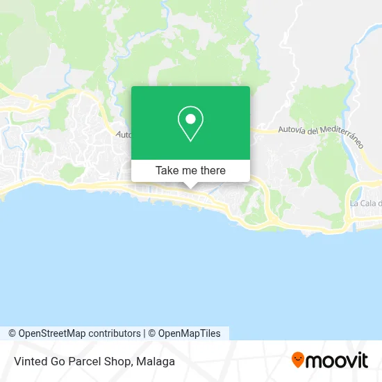 Vinted Go Parcel Shop map