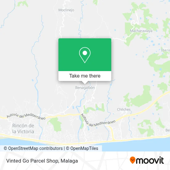 Vinted Go Parcel Shop map