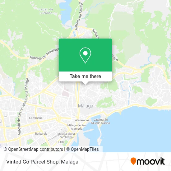 Vinted Go Parcel Shop map