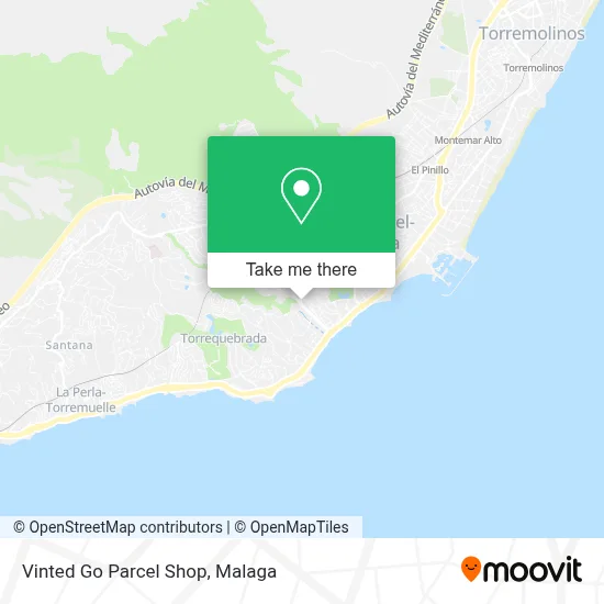 Vinted Go Parcel Shop map