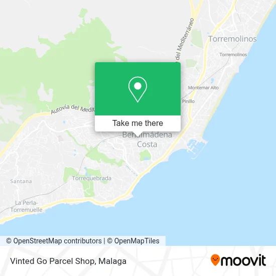 Vinted Go Parcel Shop map