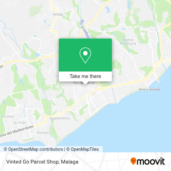 Vinted Go Parcel Shop map