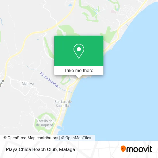 Playa Chica Beach Club map
