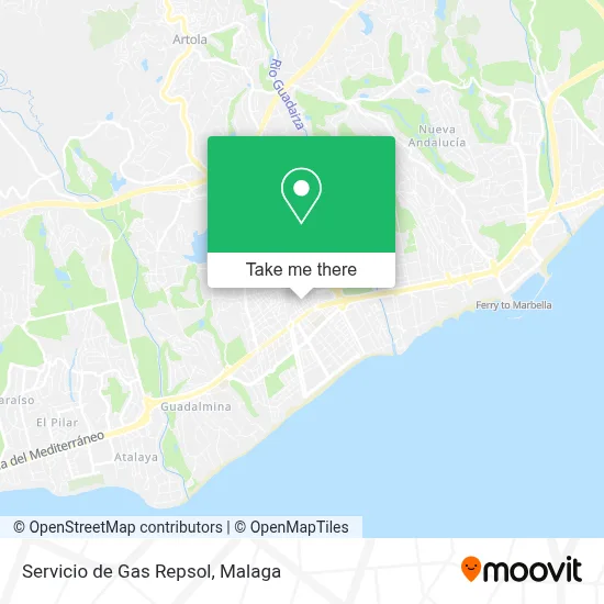 Servicio de Gas Repsol map
