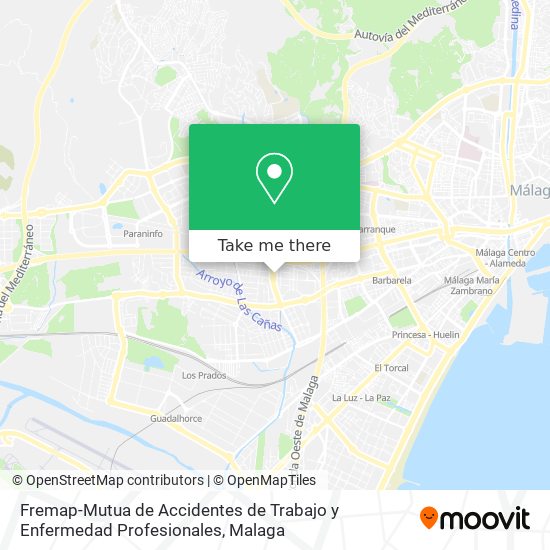 mapa Fremap-Mutua de Accidentes de Trabajo y Enfermedad Profesionales