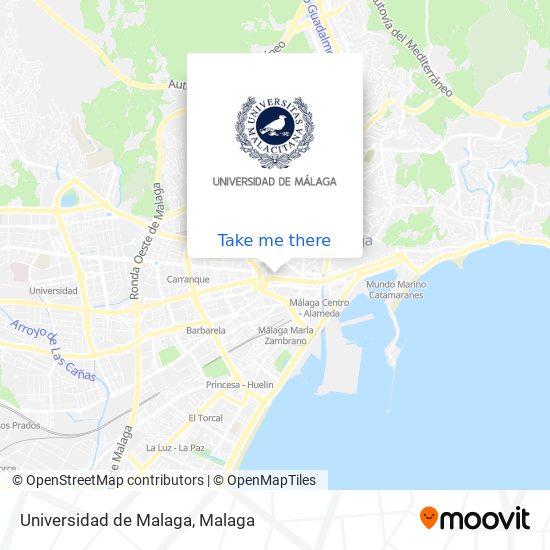 Universidad de Malaga map