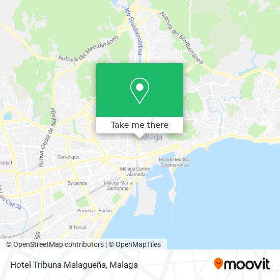 Hotel Tribuna Malagueña map