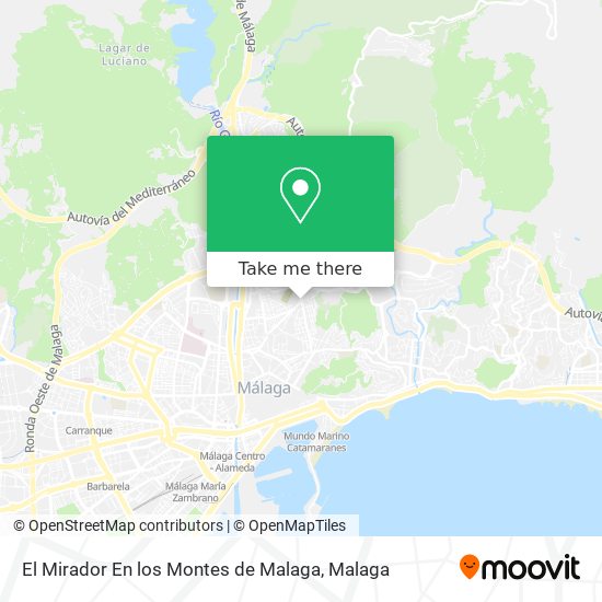 El Mirador En los Montes de Malaga map