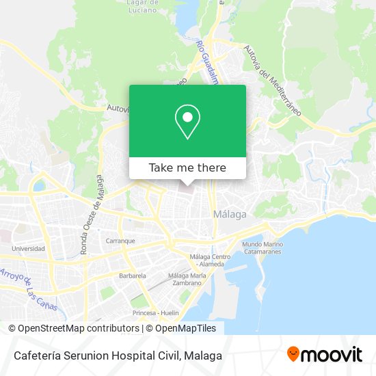 Cafetería Serunion Hospital Civil map