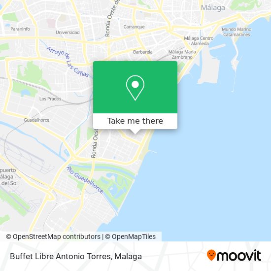 How to get to Buffet Libre Antonio Torres in Málaga by Bus or Train?
