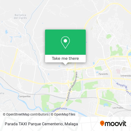 Parada TAXI Parque Cementerio map
