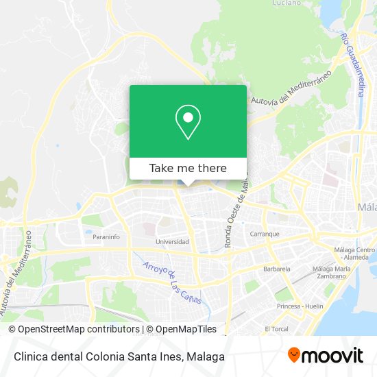 Clinica dental Colonia Santa Ines map