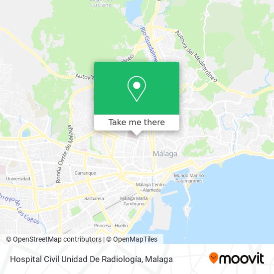Hospital Civil Unidad De Radiología map