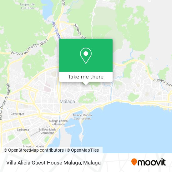 Villa Alicia Guest House Malaga map