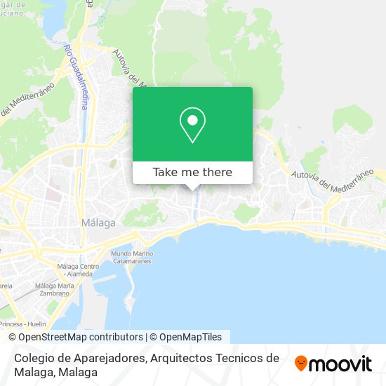 Colegio de Aparejadores, Arquitectos Tecnicos de Malaga map