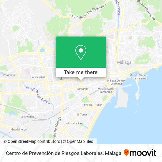 mapa Centro de Prevención de Riesgos Laborales