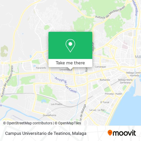 Campus Universitario de Teatinos map