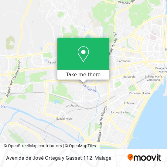 mapa Avenida de José Ortega y Gasset 112