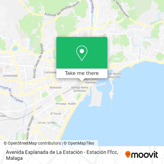 mapa Avenida Explanada de La Estación - Estación Ffcc