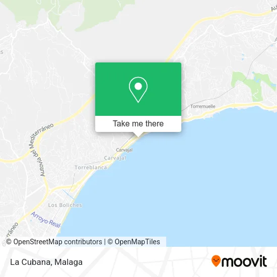 La Cubana map