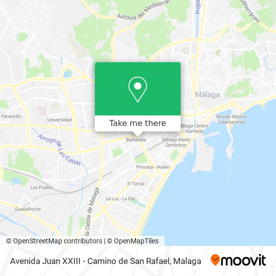 Avenida Juan XXIII - Camino de San Rafael map