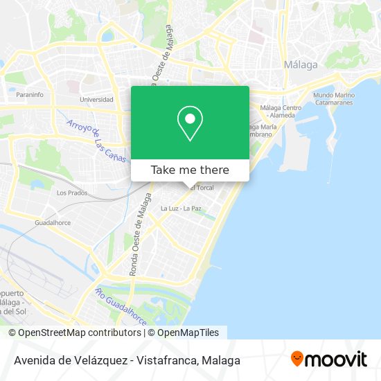 mapa Avenida de Velázquez - Vistafranca