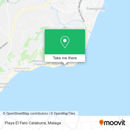 Playa El Faro Calaburra map