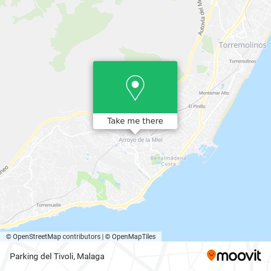 mapa Parking del Tivoli