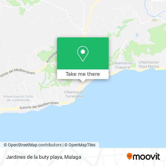 Jardines de la buty playa map