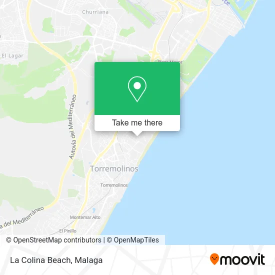La Colina Beach map
