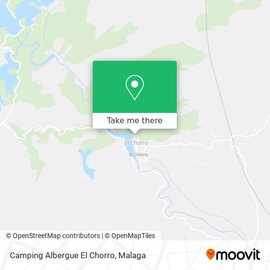 Camping Albergue El Chorro map